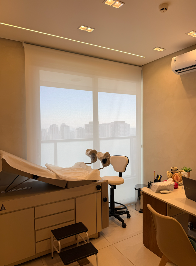 Sala de atendimento de fisioterapia pélvica